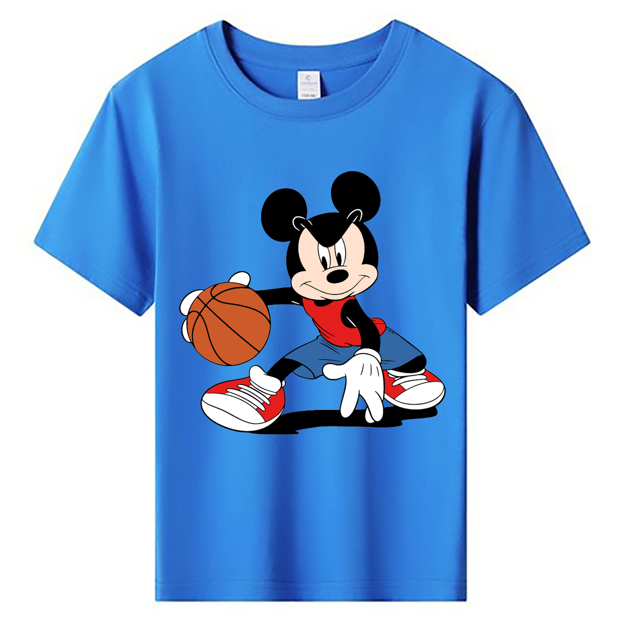 ミッキーマウス Mickey Mouse 綿100％キッズTシャツ（フロントプリント）